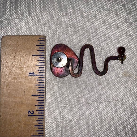 Handmade Artisan Jewelry Set Earrings Pendant Stone Metal Statement 80s 90s Y2K - Picture 9 of 12